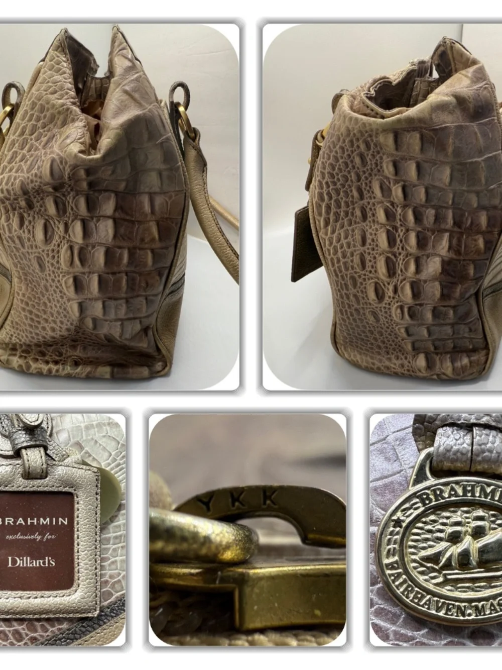 RECHERCHE BRAHMIN EXCLUSIVELY FOR DILLARD'S LIMITED EDITION CROC PURSE/HANDBAG!
